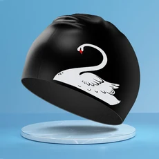 패션 인쇄 수영 모자 여성 대형 긴 머리 귀 보호 액세서리, 03 20