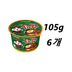 삼양재팬 불닭볶음면 짜장맛 큰컵, 6개