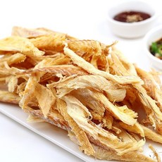 황태 채 300g 러시아산 손질한 먹태 북어 튀김 요리