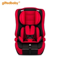 giftedbaby 兒童安全座椅 適用9個月-12歲, 純色系 紅色