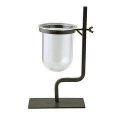 日本SPICE 工業風花瓶 透明玻璃鐵藝花器 S/L號 北歐簡約風, S尺寸 (現貨/DTDS2501), 透明