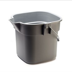 洗車桶 加水桶 清潔桶 塑料桶 加厚 14L 便攜洗腳盆 折疊手提帶蓋 方形日式, 灰色14L