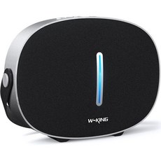 W-KING 블루투스 스피커 90W Max 휴대용 야외 라우드 IPX6 방수 기능50W 딥 베이스 서브우퍼40HEQ듀얼 페어링TFAUX 파티용 대형 붐박스 무선비치잡사이드, Black
