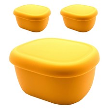 BORNHARDT 韓國產素色保鮮盒, 芥末醬 3p, 3個