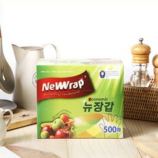 간편하게 한장씩 뽑아쓰는 뉴랩 엠보싱 뉴장갑 500매 일회용 위생 비닐장갑, 1개, 1개