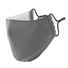 제이에이치 체크 2겹 면 마스크 블랙 비말차단마스크