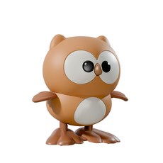 【臺灣出貨】上鍊發條 貓頭鷹小動物 魔性玩具 趣味玩具 嬰幼兒玩具 寶寶玩具 兒童玩具 互動玩具 可愛有趣 上新爆款, 1個, 8605棕色猫头鹰-袋装  60g, 8605棕色猫头鹰-袋装