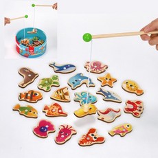 3살 유아원목교구 자석낚시놀이 2인피싱게임 낚시게임, 1개