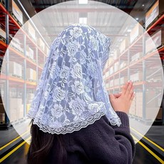 성당 장미 미사보 영성체 촬영 예배 신도 의식 머리