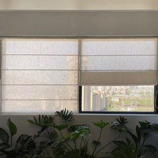 린넨 블라인드 리프팅 커튼 천블라인드 햇빛가리개