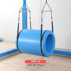 체력 발달 체육 놀이용 스윙 캐노피 링 감각 통합 운동기구, 1개, 원통형 그네