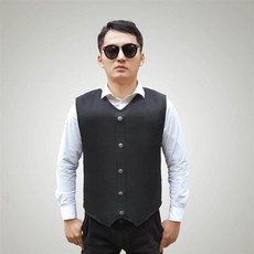 비즈니스 정장 방검 스냅 쓰리피스 투피스 면접 슬림핏, 반연질(텅스텐강판 물고기비늘), 1개, 기본 색상