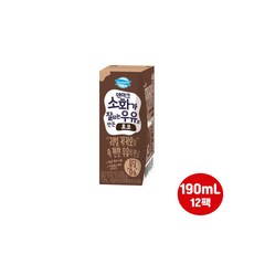 덴마크 소화가 잘되는 우유로 만든 초코우유, 190ml, 12개