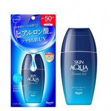 曼秀雷敦SKIN AQUA小藍瓶零感UV防曬精華 日本境內版 輕薄透氣 長效防曬 水潤保濕 敏感肌適用。, 1個, 70ml