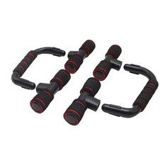 차니팡 EG-PUB300 H형 분리형 홈트 헬스 푸쉬업바 팔굽혀펴기, 레드, 1개