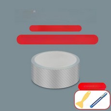 차량 도어바닥 스텝 접이식 계단 메탈 다용도 악세사리, 카본파이버 텍스처 투명 백미러용 3cm 3m, 1개