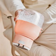 ANYOU 무선 믹서기 휴대용 미니 블렌더 사무실 캠핑용 텀블러 쉐이커 빙수기 800ML, 핑크