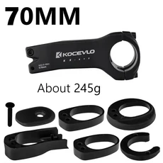 Kocevlo 자전거 스템 알루미늄 하프 내부 케이블 라우팅 스페이서 포함 로드 핸들 바 부품 28.63.8mm, [08] 70mm, 1개