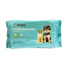 Purry沛立潔 寵物淚痕淚腺清潔布100入 淚腺 淚痕 寵物清潔, 1個, 除臭潔膚巾80抽