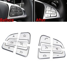 方向盤按鍵貼 適用於 Mercedes-Benz W205 C300 C63 A B GLA GLS GLE CLS ABS材質防刮保護貼