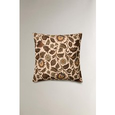 zara 자라 플로랄 프린트 쿠션 커버 - 라이트 베이지309244, 45 x 45 cm