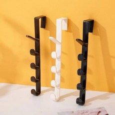 5단 무타공 도어행거, 1개, 블랙