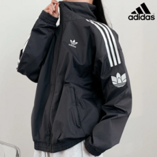 ADIDAS 아디다스 집업 남녀공용 오리지널 레트로 트레포일 져지 바람막이 데일리 캐주얼 자켓 점퍼