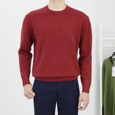 로코비전 남자 도톰한 라운드 니트 따뜻한 오버핏 긴팔 스웨터 knit sweater