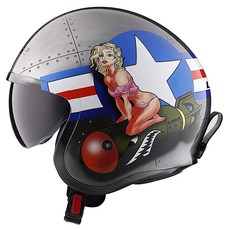 LS2 Helmets 오픈 페이스 스핏파이어 헬멧 (블랙 플래그 매트 - 스몰) 그외 각종 400831, Medium, 봄브라이더