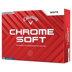 Callaway Chrome Soft 高爾夫球 12入 3球 高爾夫用品 運動 休閒, 1個, 白色