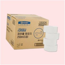 모나리자 크리넥스 세이브 점보롤 화장지 250m 2겹 x4롤 업소용 가정용 펜션용 45321 4381164