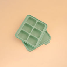 홍스마마 플래티넘 실리콘 이유식 큐브 이유식 준비물 얼음틀 아이스몰드 아이스 트레이 실리콘 몰드 마늘틀, 1개, 에메랄드, 60ml