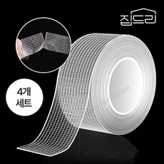 클리어겔 자국없는 초강력 실리콘 양면 테이프, 4개입