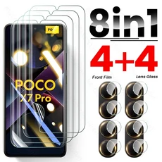 샤오미 포코 X7 프로 5G 카메라 유리용 소프트 하이드로겔 필름 스크린 보호대 8 인 1, 03 8in1 4front 4lens, 01 For Poco X7 5G