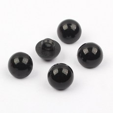 콩단추 하프단추 반콩 눈알 10mm 20개, 1세트, 콩단추10mm(블랙20개)