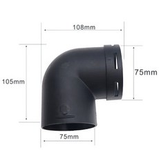 자동차 히터 덕트 파이프 조이너 커넥터 히터 덕트 덕트 스트레이트 조인트 호스 튜브 커넥터 Eberspacher 또는 Webasto용 42mm 60mm 75mm, 75mm L connector 1