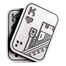 피젯스피너 피젯 슬라이더 피젯토이 포커 마그네틱 스틸 푸시 카드 메탈, 실버K, 1개