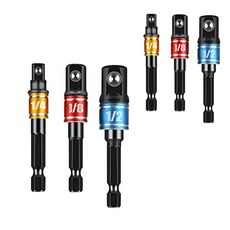 공구 소켓 어댑터 3종 복스 연장대, 2세트, 블랙