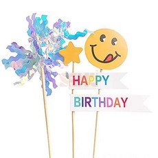 스마일 케이크 장식 파티장식, 하트, 1개