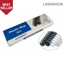 로렌하임 [정돈의미학] 제본링 문서제본 6mm 흑색 링100입 문서보관용링