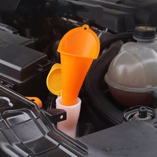 다모아만물상 오렌지 깔때기 자동차 오토바이 엔진 오일 워셔액 급유 주유 자바라 냉각수, 1개, 상세페이지 참조, 1개