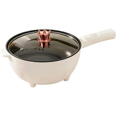 多功能電煮鍋 5.3L大容量 黑陶晶不沾內膽, 24CM電炒鍋【送木鏟+百潔布】:1個