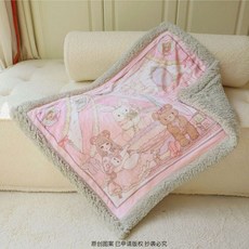 宮廷風寵物毯 貓咪專用毯 寵物毛毯 貓墊 狗狗被子 寵物蓋毯, 粉色 灰絨 ,S-小型 60*40cm, 1個