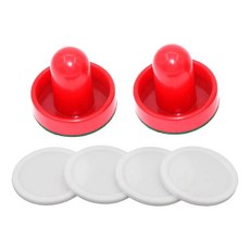 에어 하키 푸셔 퍽 펠트 골 핸들 패들, 1개, 1) Red Putter