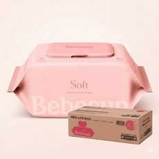 [온-도연] 베베숲 소프트 아기물티슈 캡형 80매 10개, 60g, 80개입, 1박스