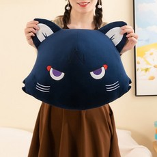 원신 방랑자 스카라무슈 고양이 봉제 인형 쿠션, B형 화난, 45cm