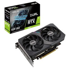 ASUS 듀얼 지포스 RTX 5060 8GB GDDR7 화이트 OC 에디션 그래픽 카드 NVIDIA 데스크탑 (PCIe 5.0 DLSS 4 HDMI 2.1b 디스플레이, Dual Fans, RTX3060|12GB|OC|V2