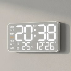 바이블리스 저소음 디지털 벽시계, 화이트
