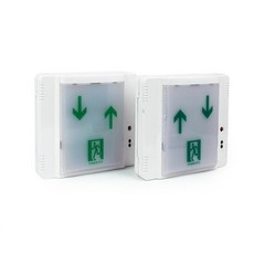 계단 통로 유도등 비상구표시 피난대피로, 우상좌하