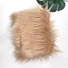 패브릭원단 25x45cm 8cm 더미 가짜 모피 패브릭 패치 워크 재봉 재료 인형 수염 머리 Diy 수, 03, 1개
